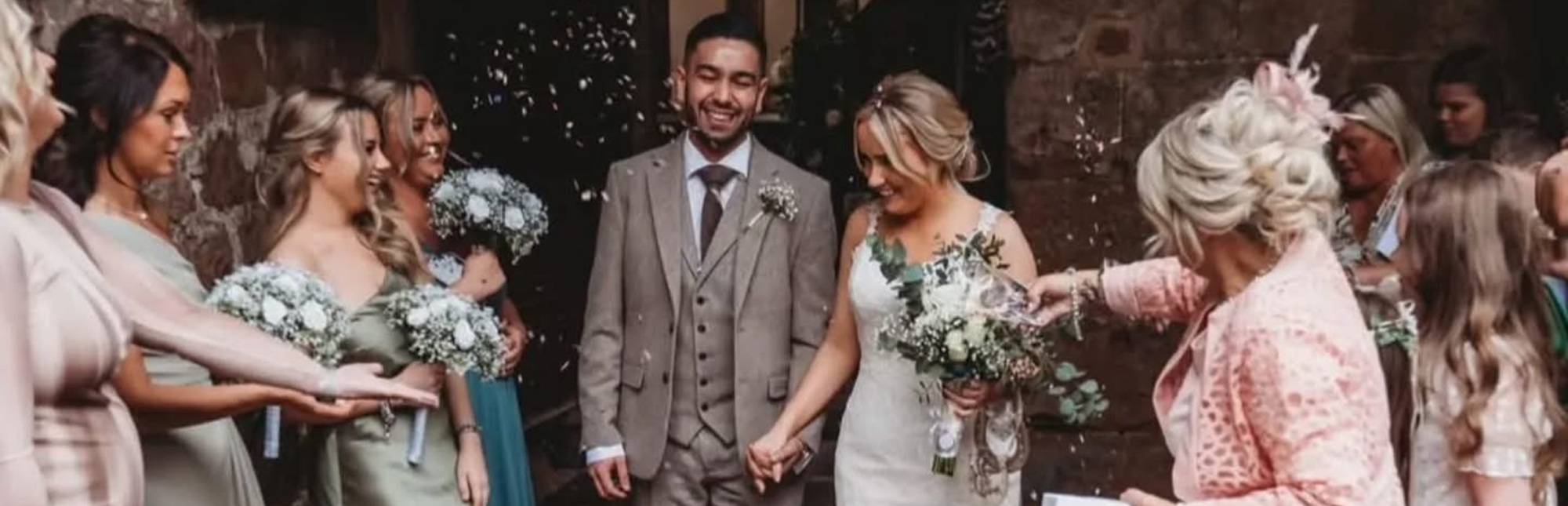 Wedding bride and groom