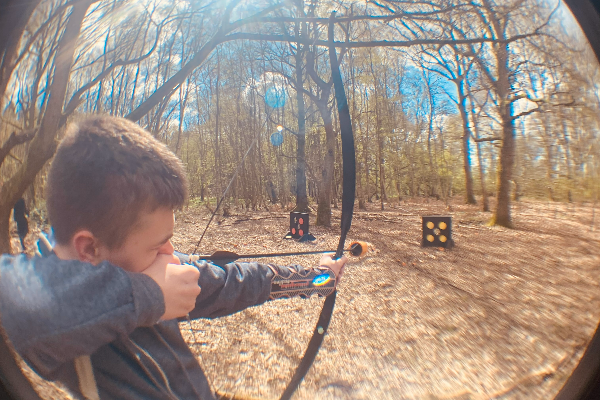 Person playing combat archery